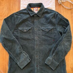 Relwen Green Corduroy Shirt Large
